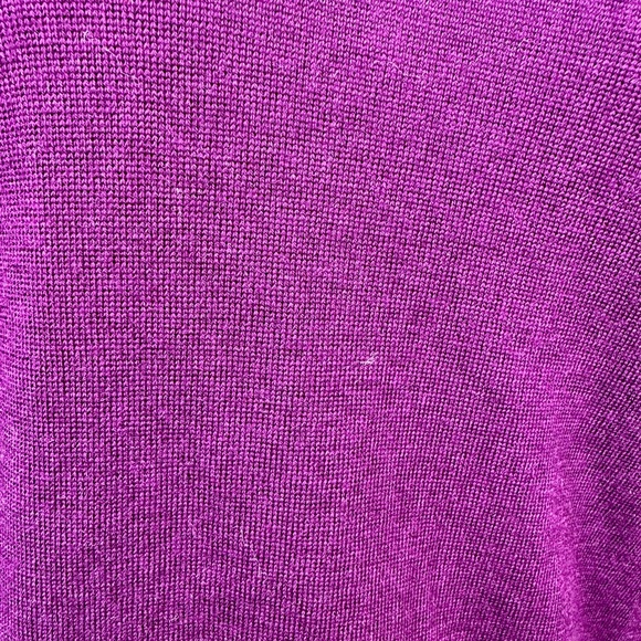 Talbots Rich Purple Crew Neck Sweater merino wool size large petite - Picture 3 of 7
